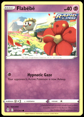 Flabebe 071/203 SWSH07: Evolving Skies Common Regular NM Pokemon TCG