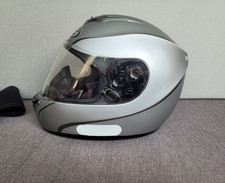Grauer Motorradhelm Motorrad Helm HJC, Größ...