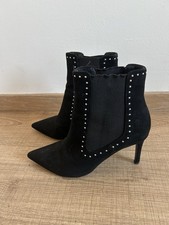 Bottines noires à talons Texto pointure 38 TBE (avec défaut)