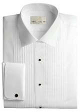  Used Neil Allyn Regular Fit Tuxedo Shirt 100 Cotton Laydown Collar with 1/4"