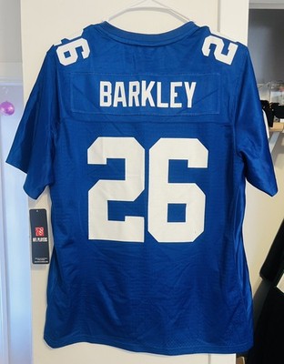 New Women's Blue NFL Proline New York Giants Saquon Barkley Large Jersey