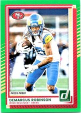 2025 Donruss #173 Demarcus Robinson Press Proofs Green