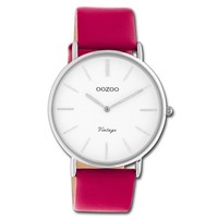 Oozoo Damen Armbanduhr Rosa Analog C20212 Vintage Series Lederarmband UOC20212