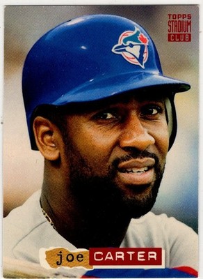 1994 Topps Stadium Club Baseball Joe Carter No. 300 Toronto Blue Jays