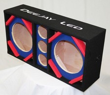 Deejay LED D10T3BLUE Speaker Enclosure 2x10in Woofers 3 Tweeters Blue