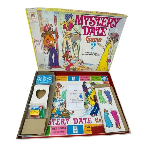 Vintage Mystery Date Board Game Milton Bradley 1972 Game Pieces Complete 4502