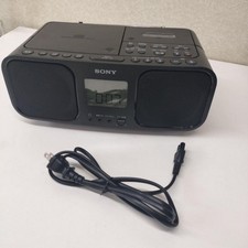 SONY CFD-S401 CD Radio Cassette Recorder FM/AM Black Tested from Japan Good