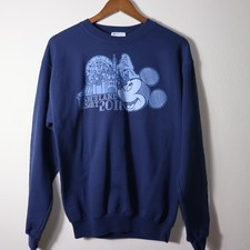 Disney Parks Disneyland Resort 2018 Mickey Mouse Navy Blue Sweatshirt Womens L