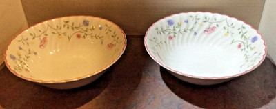 Set of 2 Johnson Brothers Summer Chintz Oval Vegetable / Serving Bowl - 8''