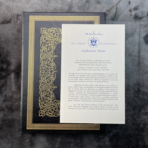 Literary Works of Abraham Lincoln Easton Press Leather Bound 1980 - Foto 5 di 16