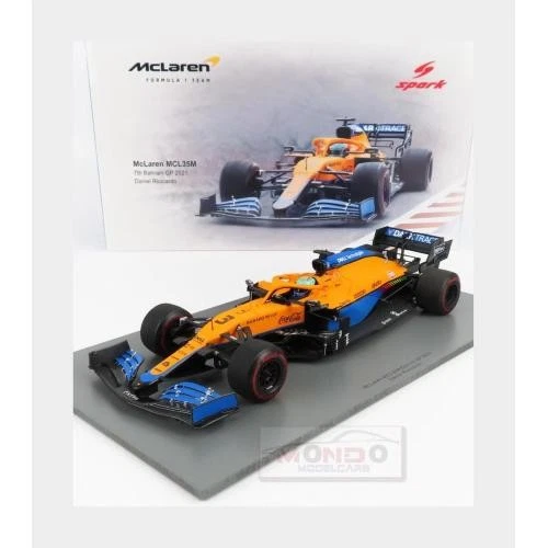 1:18 SPARK Mclaren F1 Mcl35L Mercedes M12 #3 Bahrain Gp 2021 Ricciardo 18S584 - Immagine 2 di 2