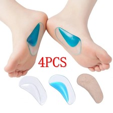 2Pcs/4Pcs Silicone High Heels Arch Support Flat Shoes Insoles Unisex Flatfoot Or