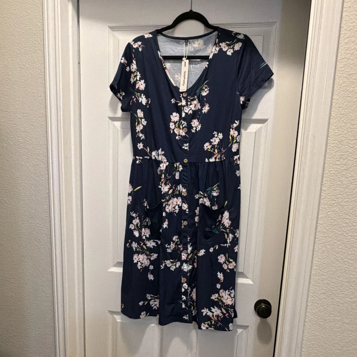 ladies seersucker dress Sail to Sable Seersucker V-Neck Flutter Sleeve Maxi Dress BLUE IKAT PRINT / XL / CAB2324R