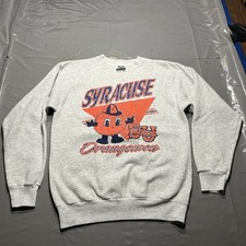 Vintage Syracuse Orangemen Sweatshirt Adult Large Gray TNT USA Made
