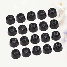 20 PCS Black Rubber Mat Round Shape Chair Feet Covers Table Caps