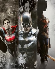 DC Comics Leinwand /  Superman / Batman / Won...