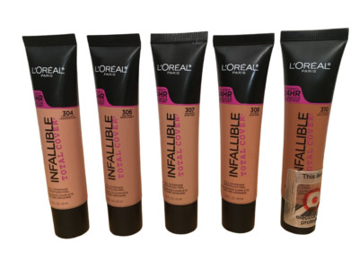 L'Oreal Paris Infallible Total Cover Foundation 1 oz. Tube Choose From 5 Colors 