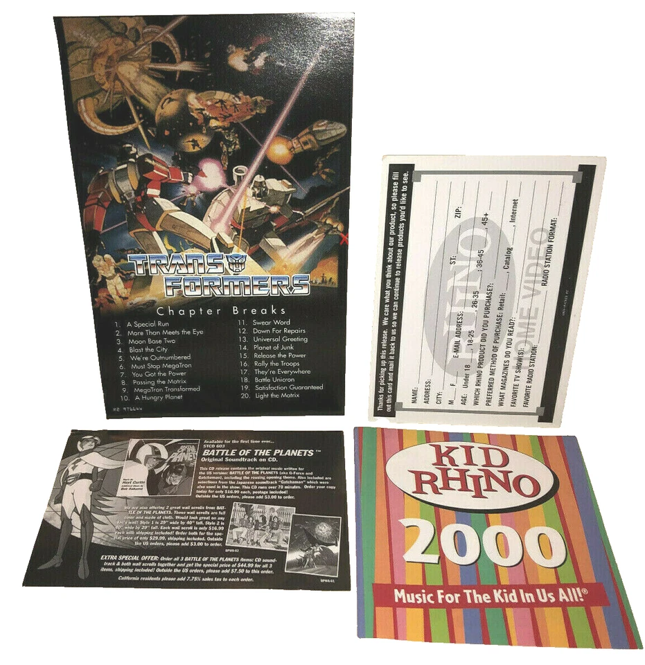 Transformers DVD 80s Animated Movie Optimus Prime Megatron Bumblebee Arcee Galva - Image 2 of 4