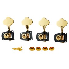 Bass Tuners Bass Tuning Pegs for Standard/Highway One Fender Bass Black w/ Gold