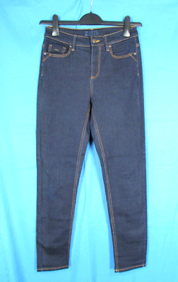 ZARA BASIC Z1975 Jeggings DARK BLUE Mid-Rise SKINNY LEG 5-Pocket DENIM JEANS 6