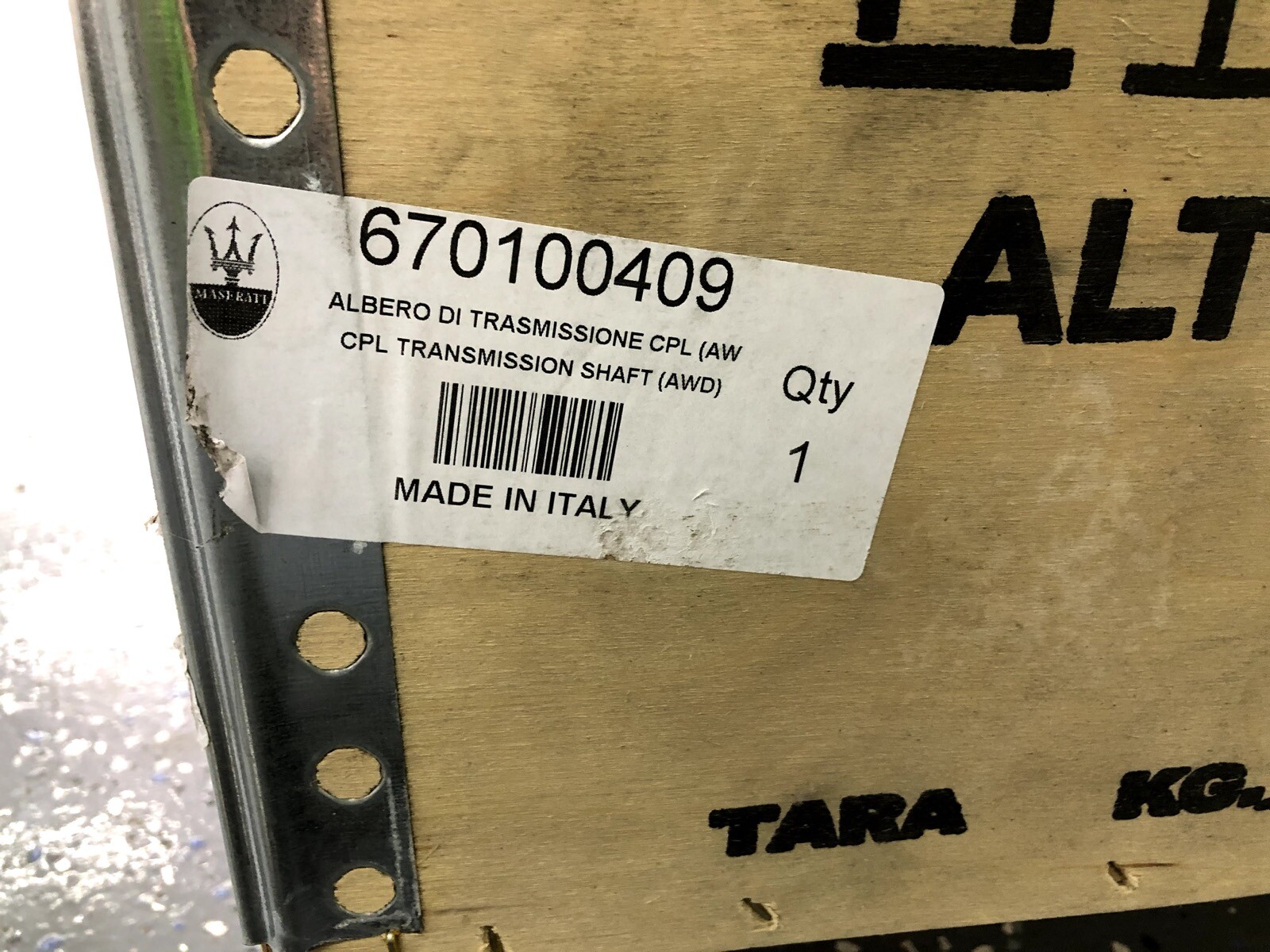 2014-2017 MASERATI Quattroporte V6 OEM Two Piece Drive Shaft Assembly 3B0