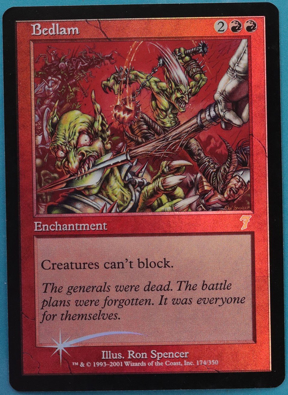 Bedlam FOIL 7th Edition NM Red Rare MAGIC GATHERING CARD (ID# 375851) ABUGames