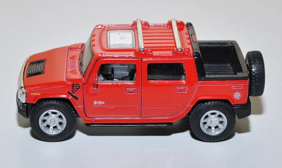 Modellino Kinsmart Hummer H2 SUT Retrocarica Rosso Scala 1:40 - Immagine 3 di 4