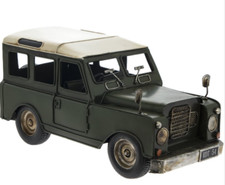 Metal Tin Green Jeep Car 4 x 4 Model BNIB 4 by 4 Land Rover Style Car Model