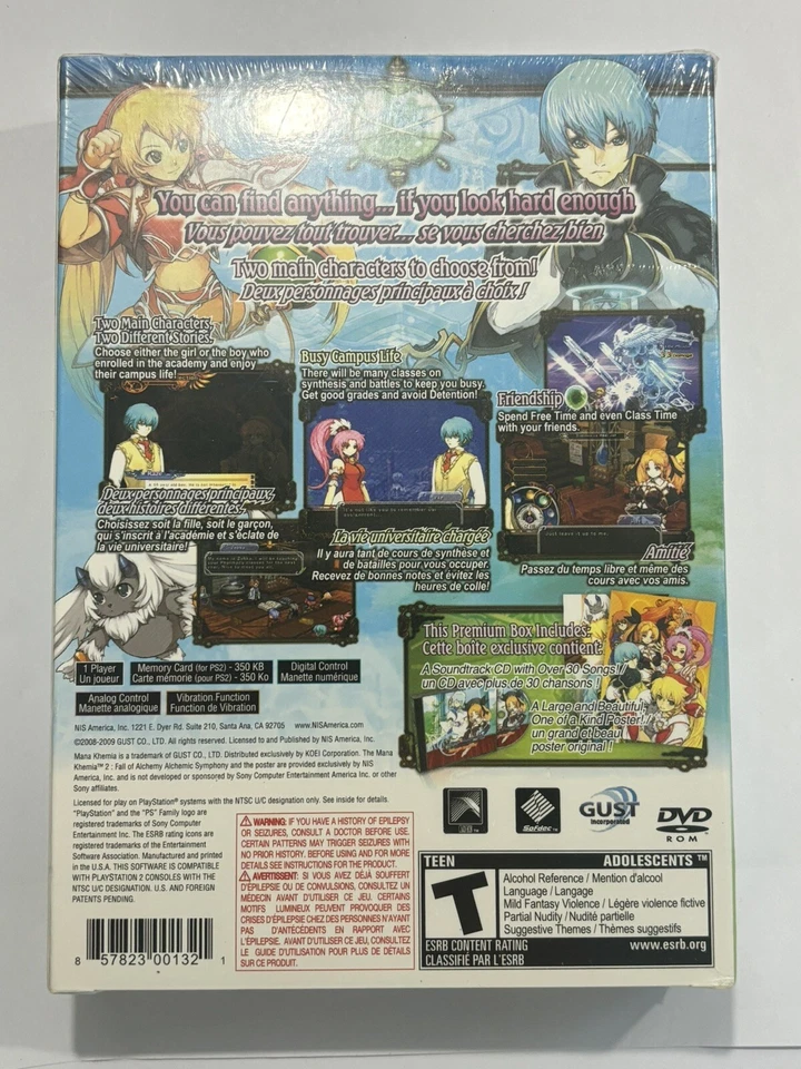 NEW SEALED - Mana Khemia 2: Fall of Alchemy Premium Complete Edition PS2 - Image 2 of 4
