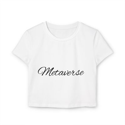 Metaverse Women's Baby Tee - Stylish Graphic Tee, Streetwear Top, Gift for