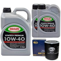 MotoröL Set Syntech 10W-40 Meguin 7 Liter + ÖLfilter FüR Audi A4 Avant A6 A8 3.0