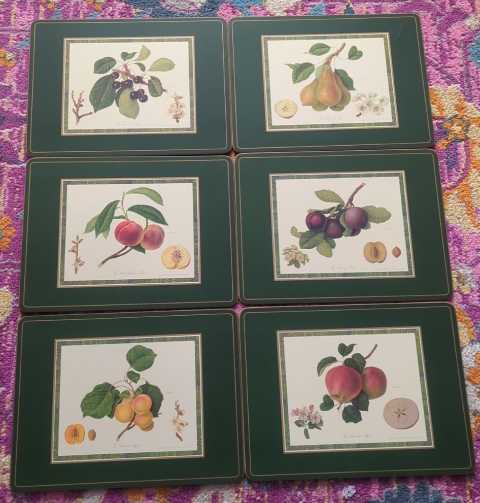 Pimpernel Placemats Set Of 6 Hooker's Fruits eBay