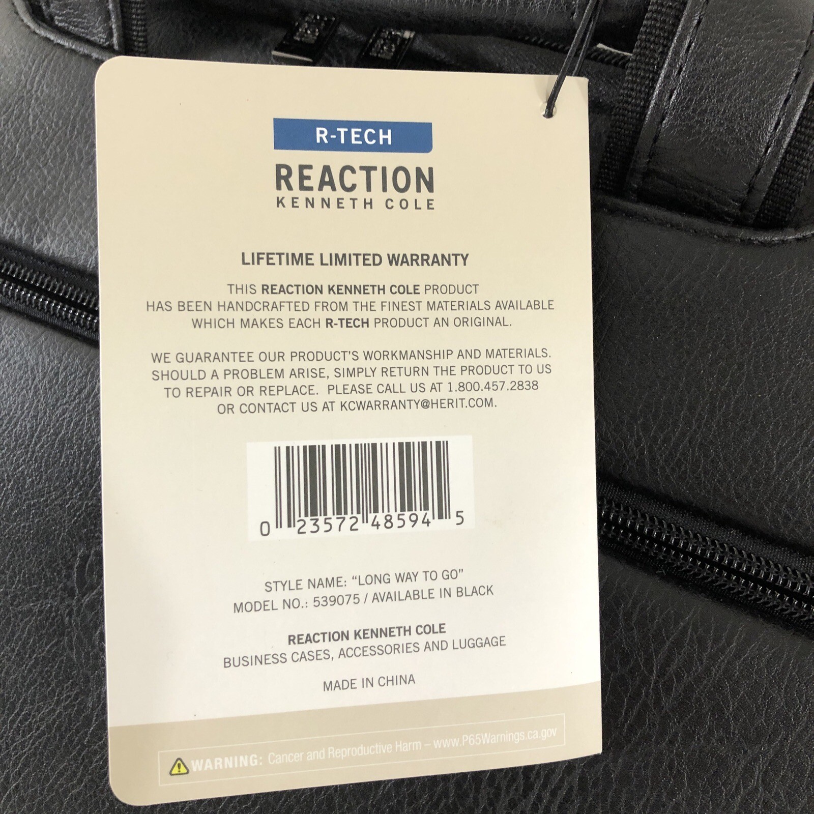 Kenneth Cole Reaction R-Tech Top Zip Computer Case For 16&rdquo; Laptop Briefcase