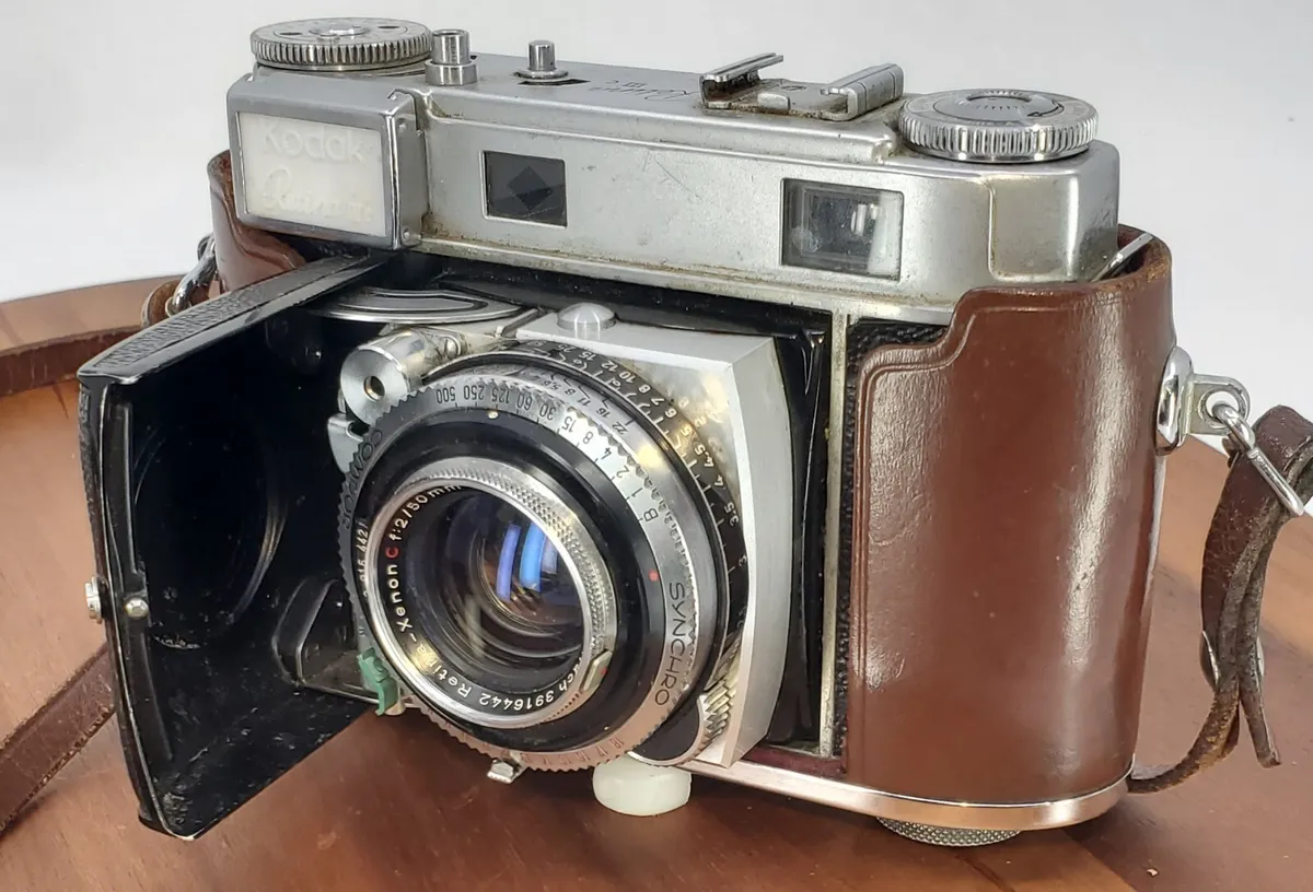 Kodak Retina IIIc Schneider Xenon 50mm f/2 Lens and Original Case Flash