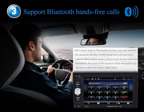 6.2" 2 Din Bluetooth Car Stereo Radio In-Dash Touch Screen Mirrorlink MP5 Player - Picture 5 of 14