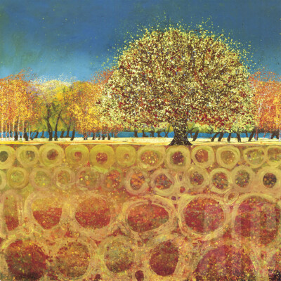 27W''x27H'' BEYOND THE FIELDS by MELISSA GRAVES-BROWN - TREES CHOICES of CANVAS