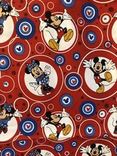 Mickey and Stars Toss Fabric 1 Yd 28" Novelty by Springs Creative