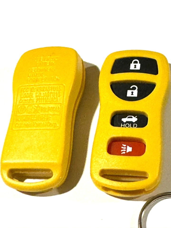 CONTROLE REMOTO SEM CHAVE AMARELO para Nissan Murano 2003-2007 CHAVEIRO DE CARRO ENTRADA KBRASTU15 - Imagem 3 de 4