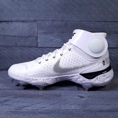 NIKE Alpha Huarache Elite 3 High Baseball Cleats Mens 9 White