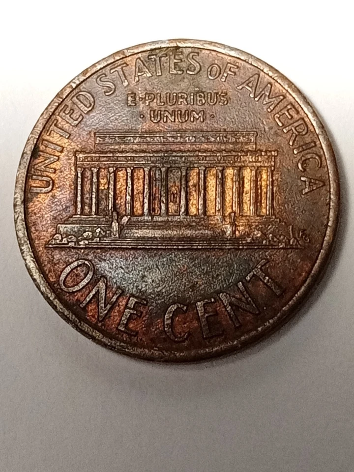 1995 1 CENT OBVERSE STRUCK THRU CAPPED DIE MINT ERROR - Image 2 of 2
