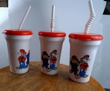 Bugs Bunny and Taz 1994 10oz Hip-Hop Drink Cups USA Made set of 3