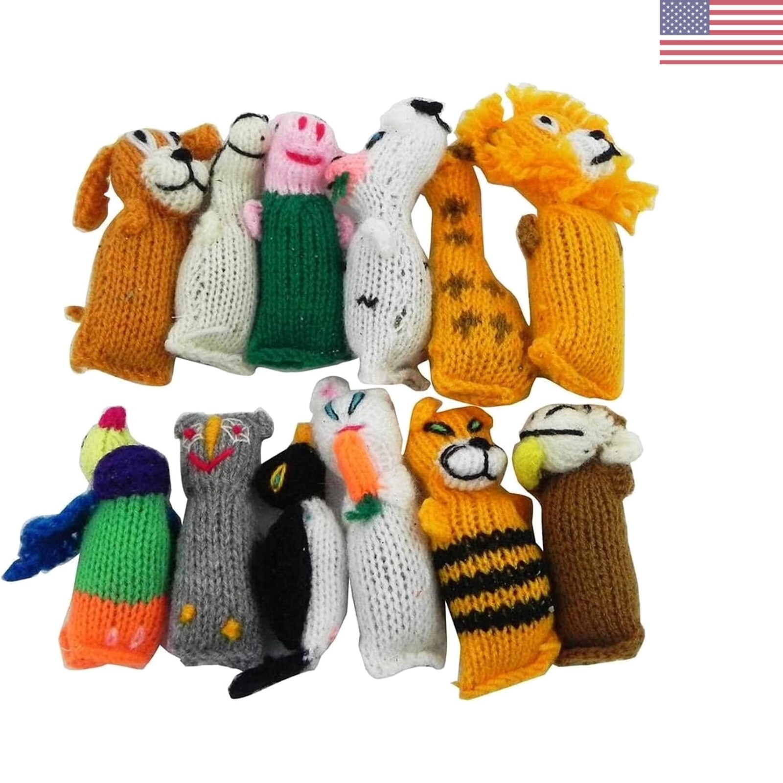 Barn Yarn Hand Knit Wool Cat Toy, stuffed with Organic Catnip 12 pack