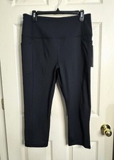 NWT RBX Size XXL Tech Flex Active Compression Cropped Carpi Leggings w/ Pockets