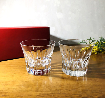 RARE Baccarat Etna 2011 Lowball Glass Limited Edition 2 Glasses With Box