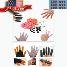 Powder-Free Protective Finger Cots Black White Pink 100PC 200PC 400PC UPick