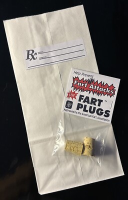 Fart Plugs Funny Gag Gifts Stocking Stuffer Party Gift with Prescription Bag