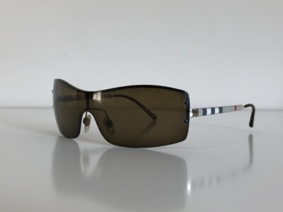Burberry Shield Unisex Sunglasses Burberry BE4291 Mirrored Shield Sunglasses in Gold  main image 4