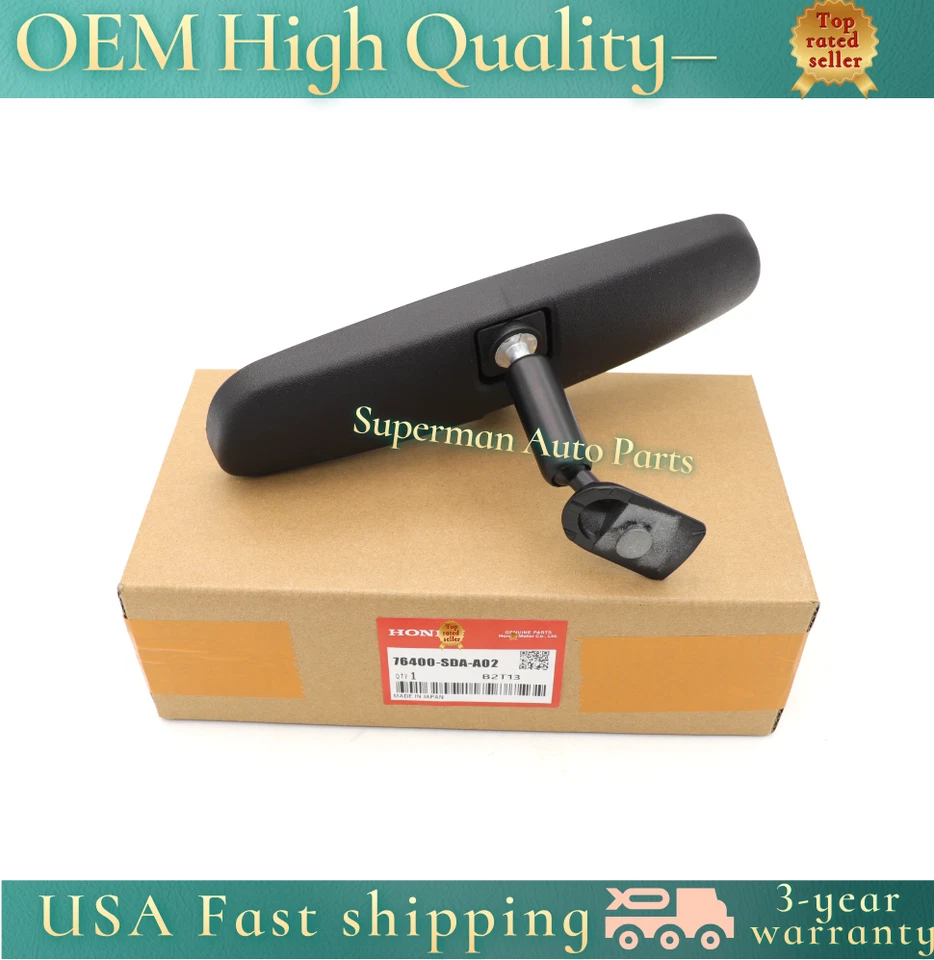 OEM For Honda Civic Accord CR-Z Mirror Assembly (Day/Night) 76400-SDA-A02 - Image 2 of 4