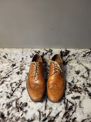 Cole Haan Air Giraldo Wingtip Tan Leather Oxford Dress Shoes