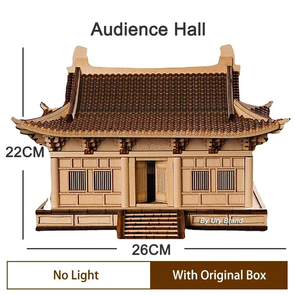 3D Wooden House Chinese Traditional Puzzle with Light Building DIY - Image 4 of 4